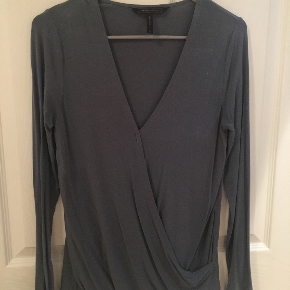 BCBG faux wrap top